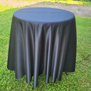Fata de masa rotunda - brocard premium - negru uni
