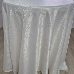 Fata de masa rotunda - brocard premium - ivory - model linii- Pachet 10 bucati