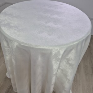 Fata de masa rotunda - brocard premium - ivory model N2- Pachet 10 bucati