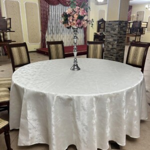 Fata de masa rotunda - brocard premium - ivory norisori - Pachet 10 bucati